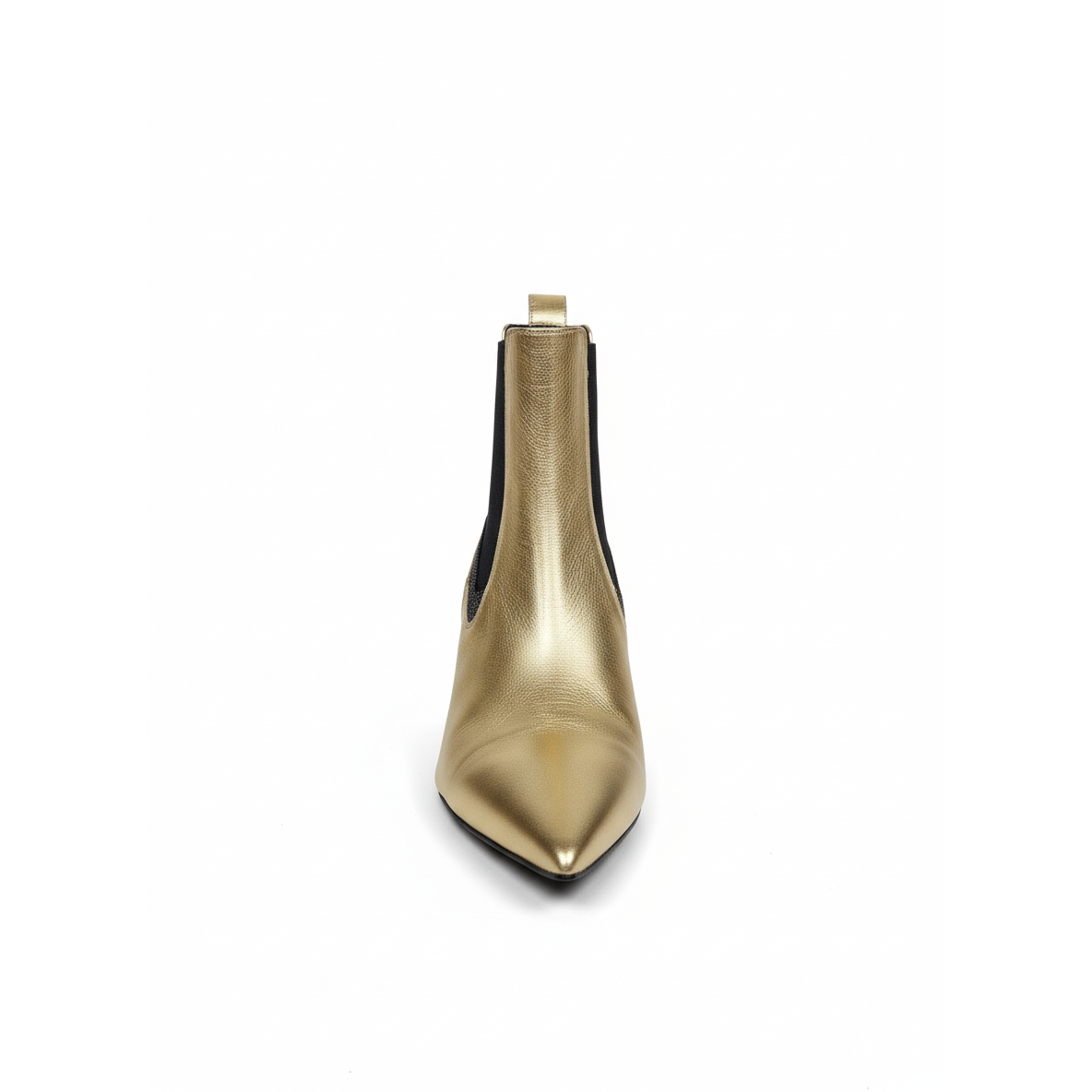 Brunello Cucinelli Womens Gold Leather Pointed Boots