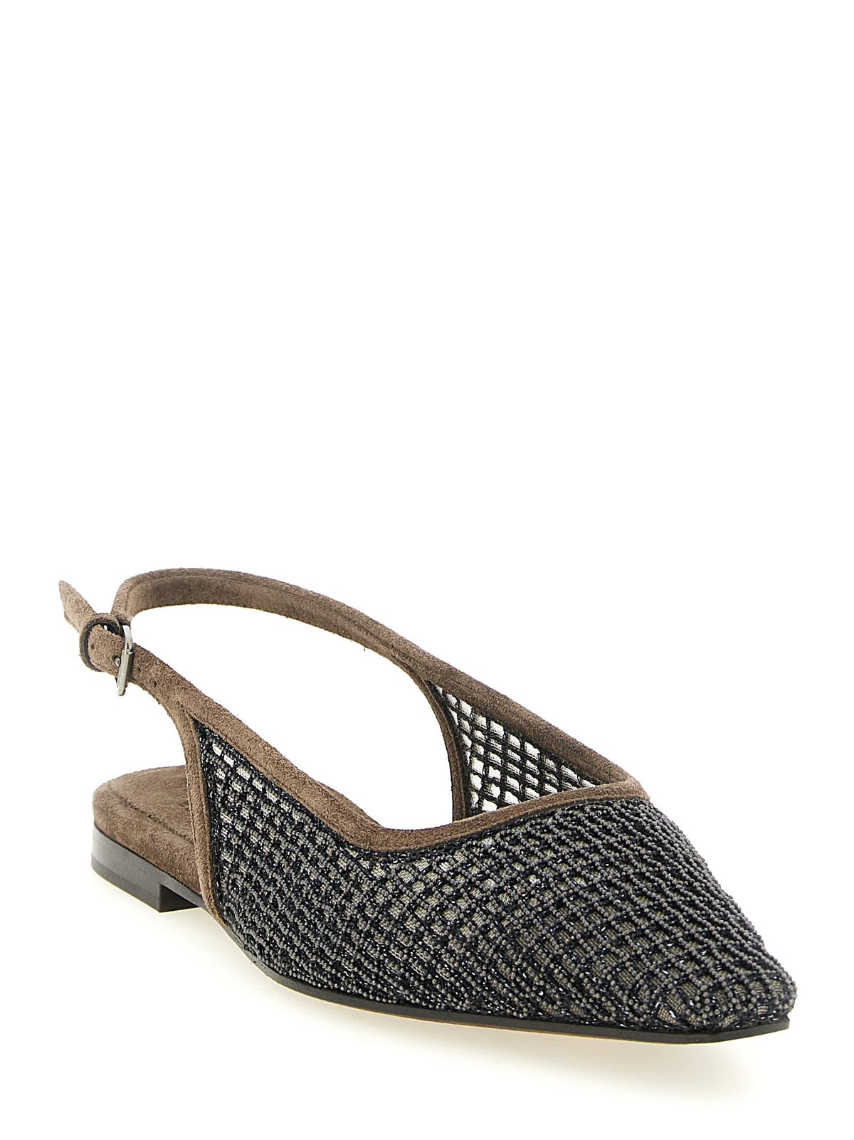 BRUNELLO CUCINELLI Brunello Cucinelli Women 'Precious Net Embroidery' Slingback