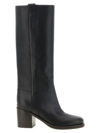 Brunello Cucinelli Women Black Riding Leather Boots