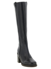 Brunello Cucinelli Women Black Riding Leather Boots