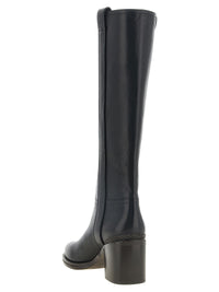 Brunello Cucinelli Women Black Riding Leather Boots