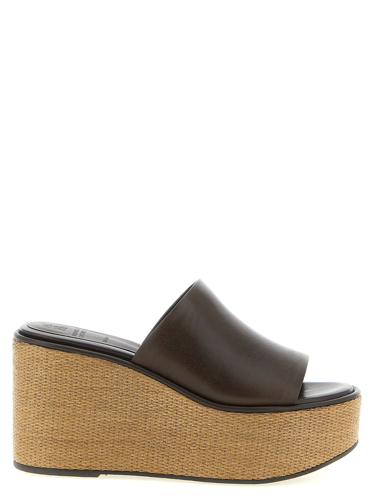 BRUNELLO CUCINELLI Brunello Cucinelli Women Leather And Raffia Wedges