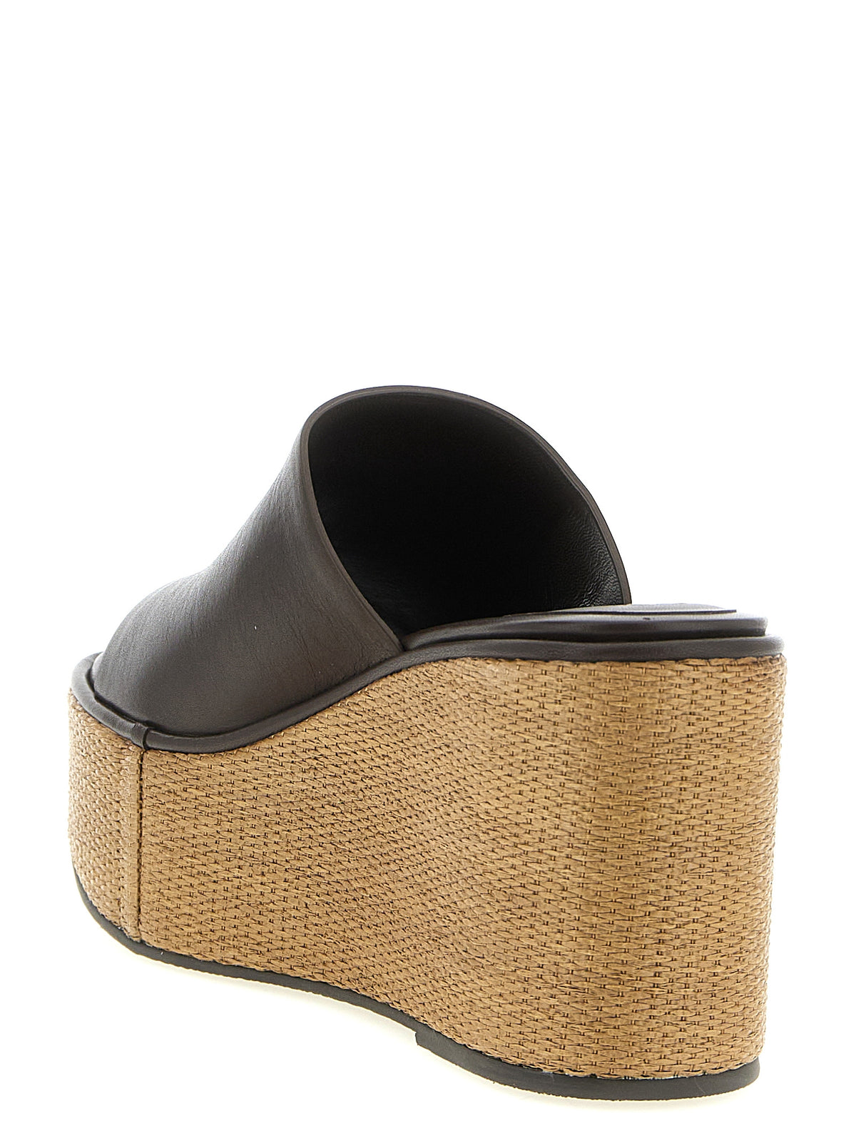BRUNELLO CUCINELLI Brunello Cucinelli Women Leather And Raffia Wedges