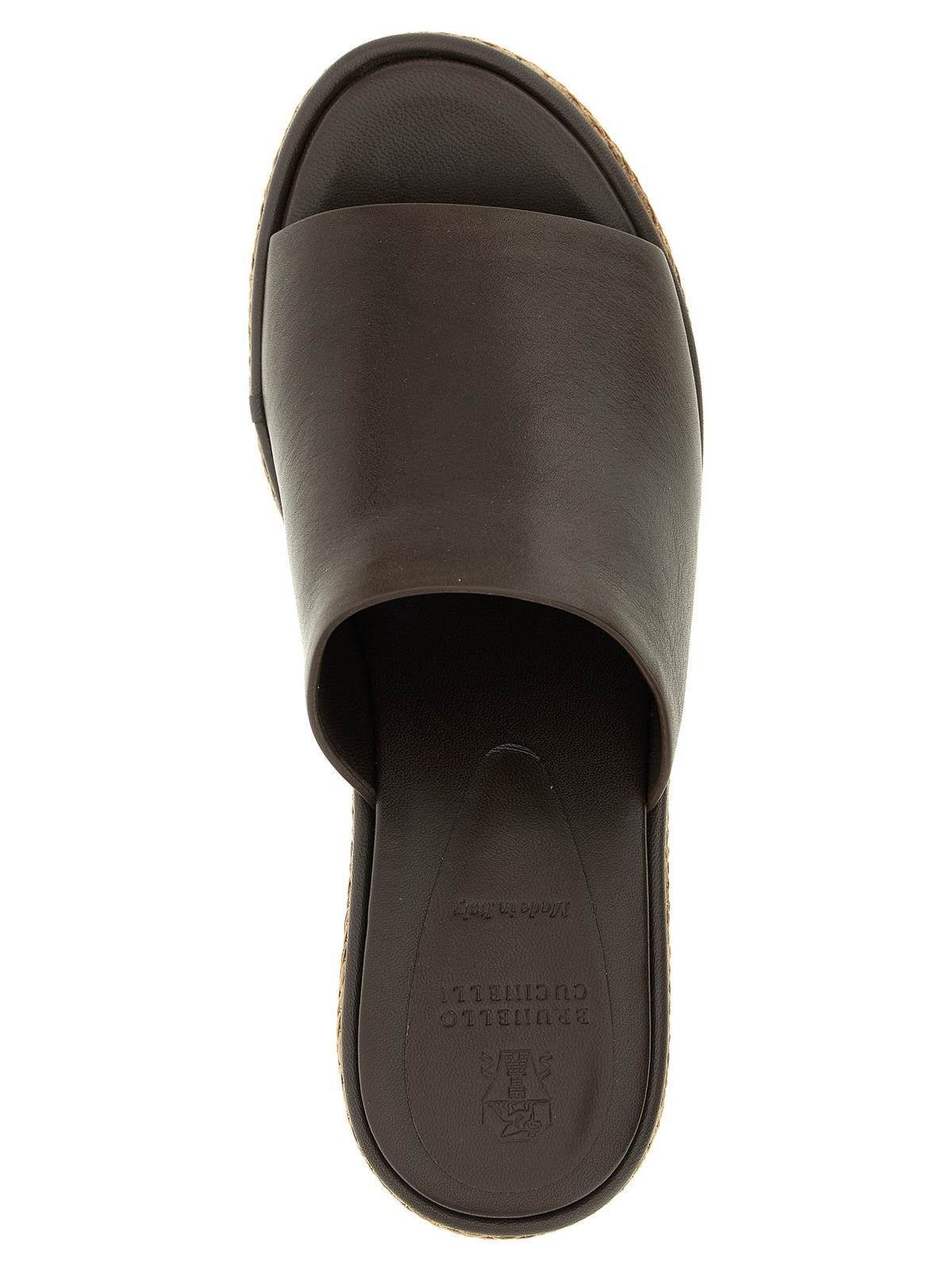 BRUNELLO CUCINELLI Brunello Cucinelli Women Leather And Raffia Wedges