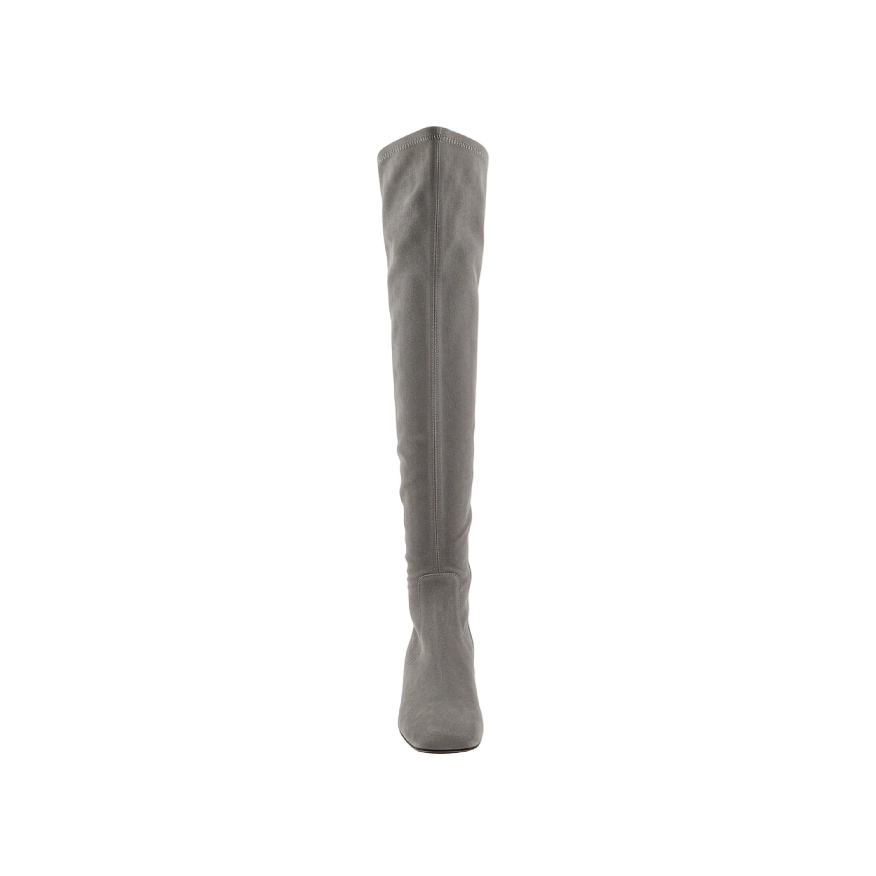 Brunello Cucinelli Womens Grey Suede Over The Knee Boots