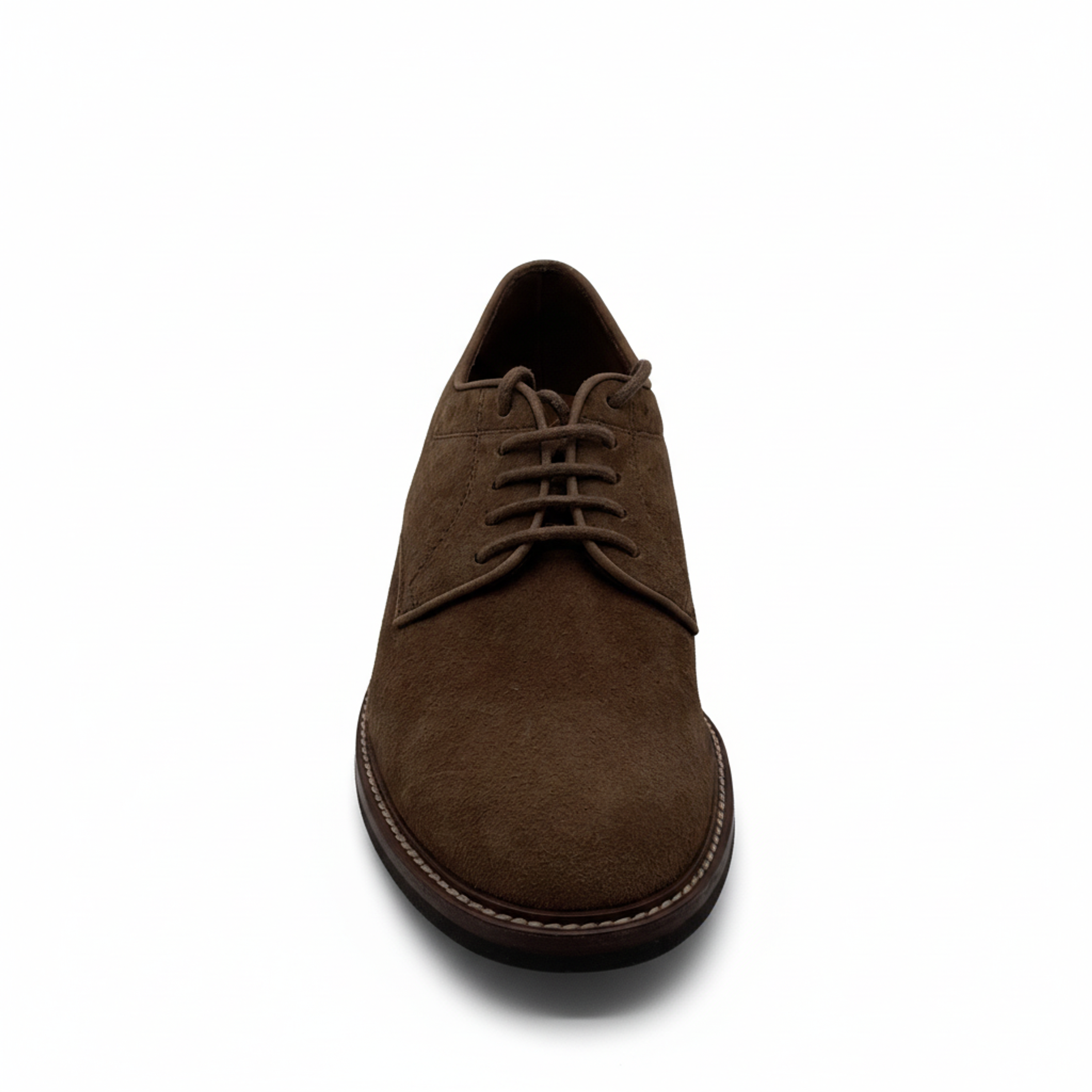 Brunello Cucinelli Dark Brown Polished Leather Cap-Toe Oxford Shoes
