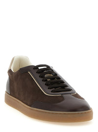 Brunello Cucinelli Men Suede And Smooth Calf Sneakers
