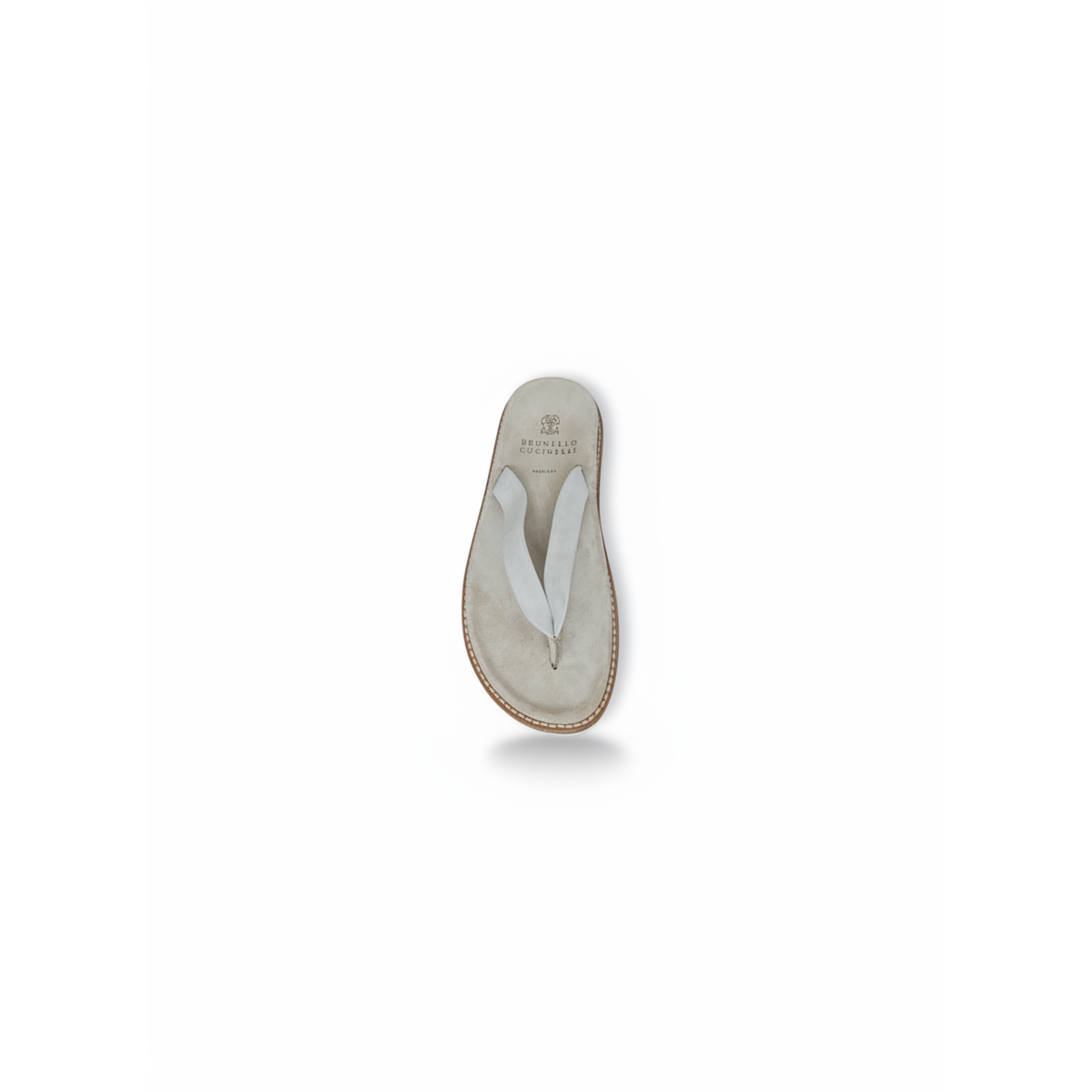 Brunello Cucinelli Brunello Cucinelli Suede Thong Slippers Beige