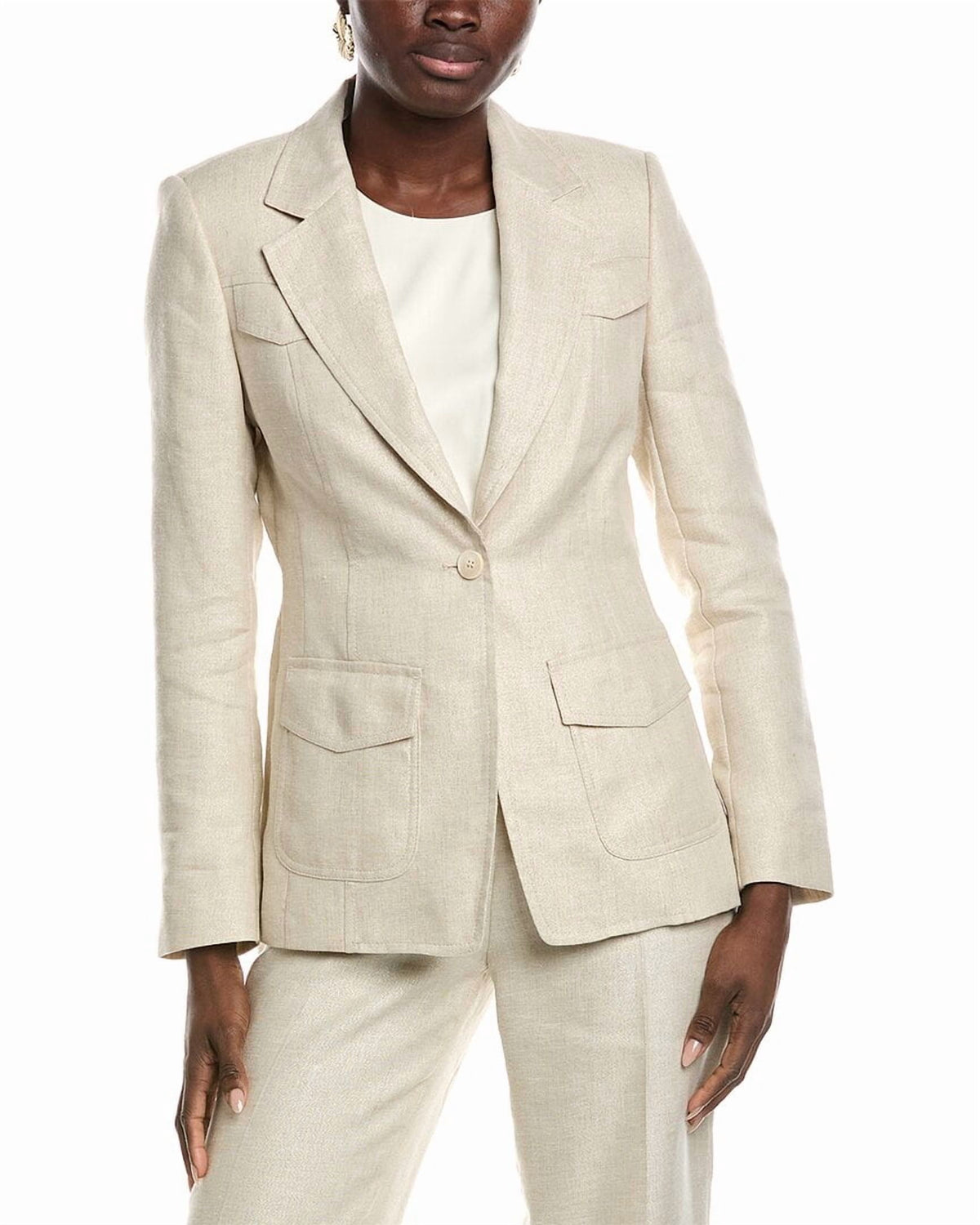 Marc Cain Linen-Blend Blazer
