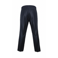 Zegna Mens Navy Wool-Cashmere Blend Pants