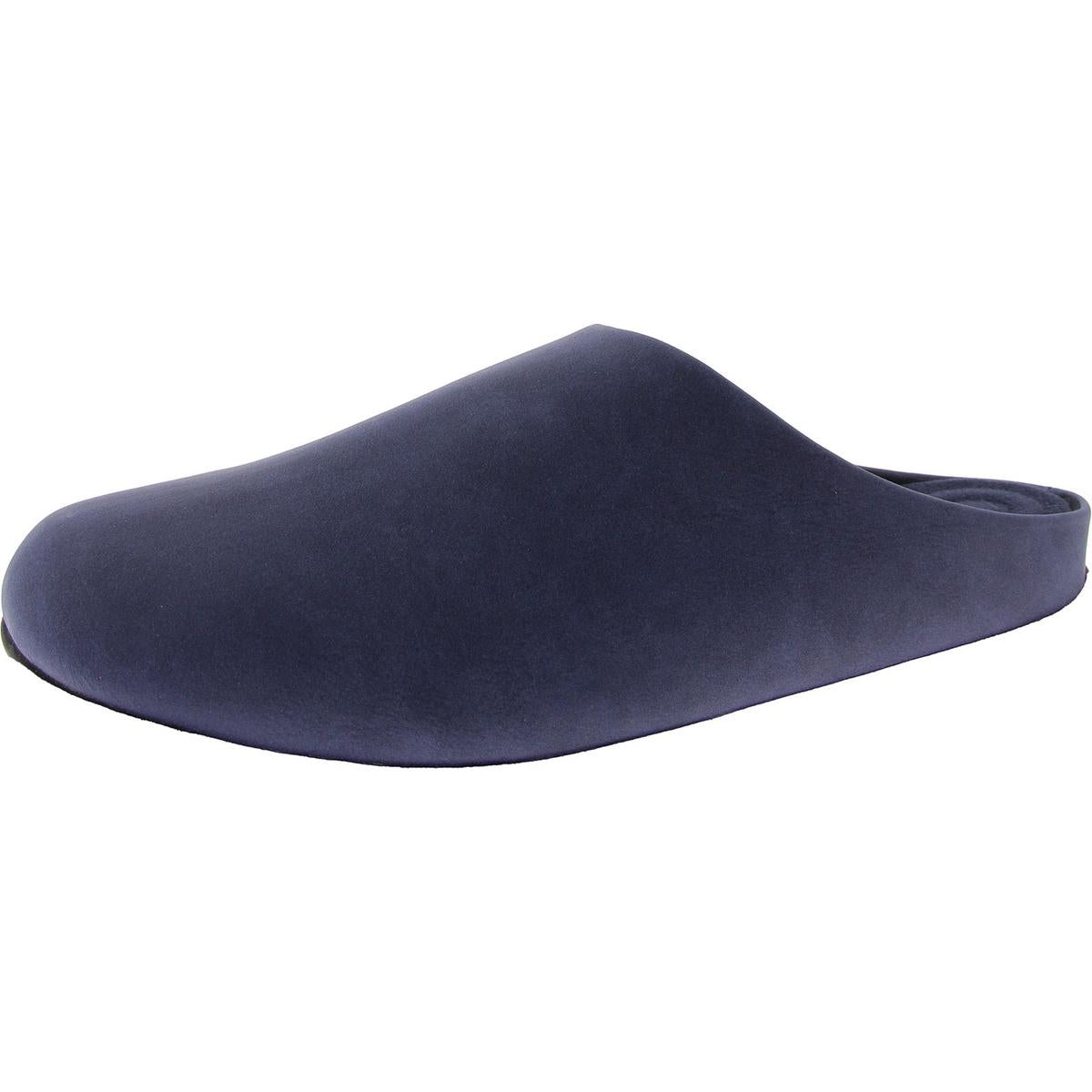 Shove Mule Mens Leather Slip On Mule Slippers 12 Medium Midnight Navy