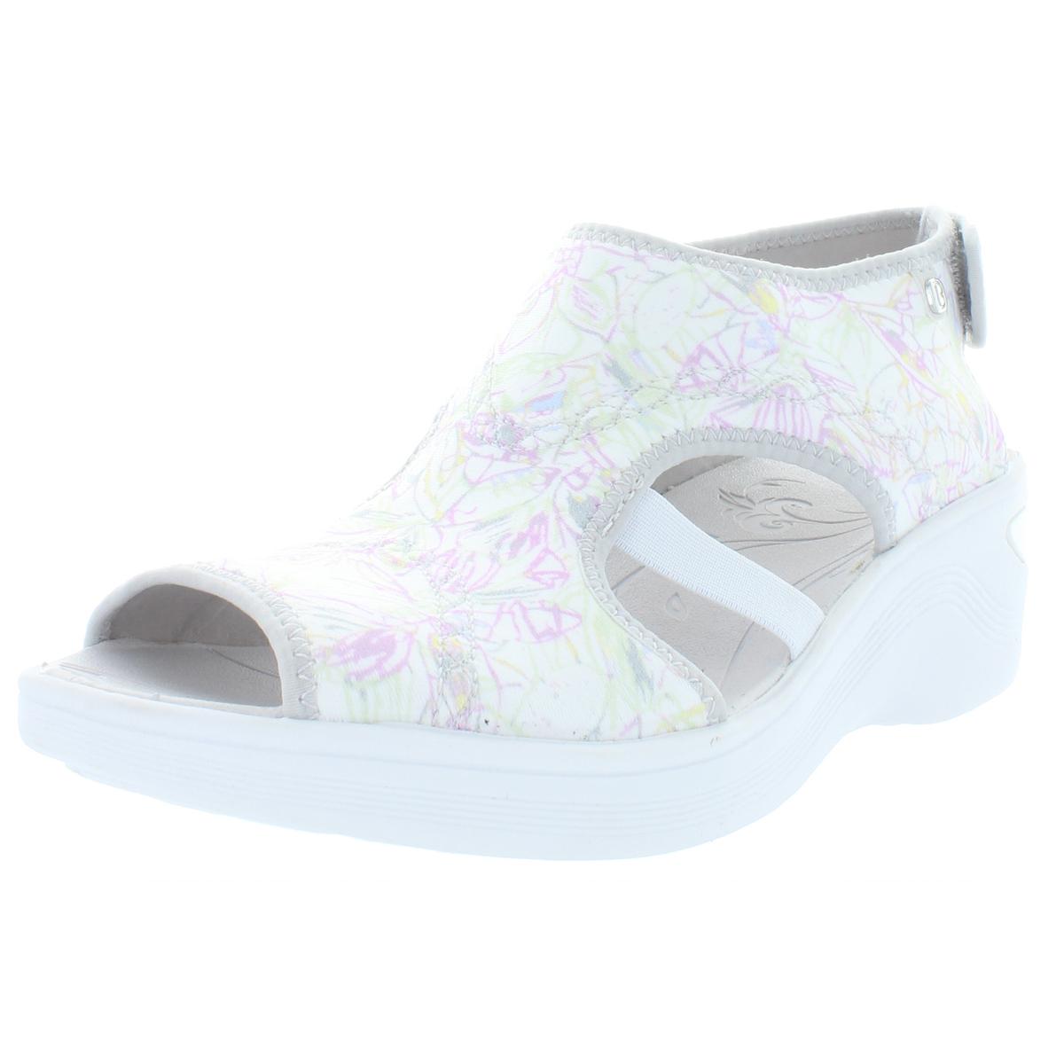 Dream Womens Contrast Trim Slingback Wedge Sandals