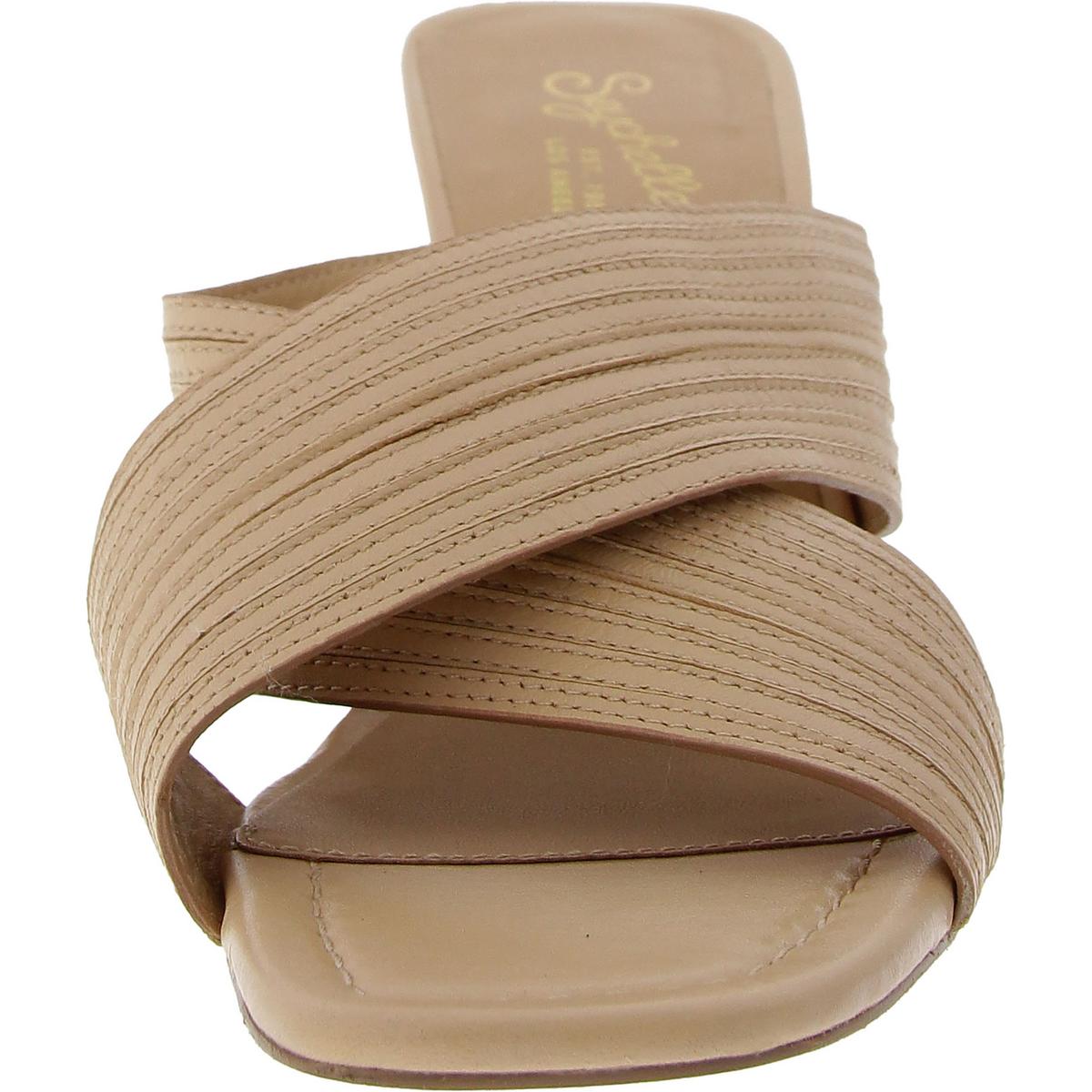 Womens Criss-Cross Manmade Kitten Heels