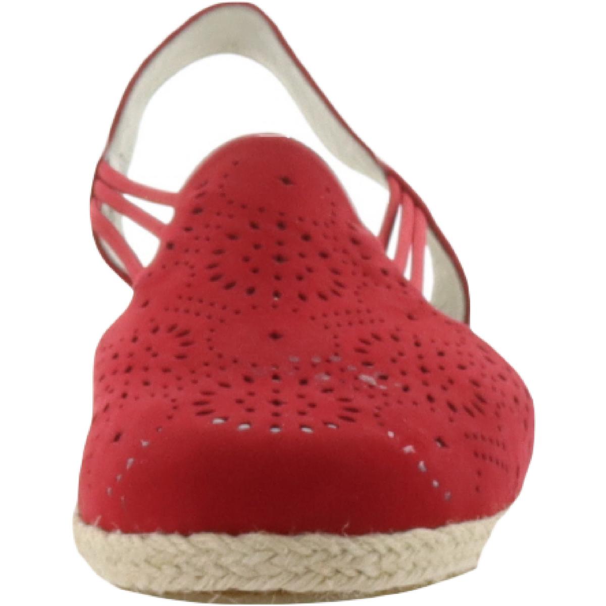 Zena Womens Laser Cut Slip On Espadrilles