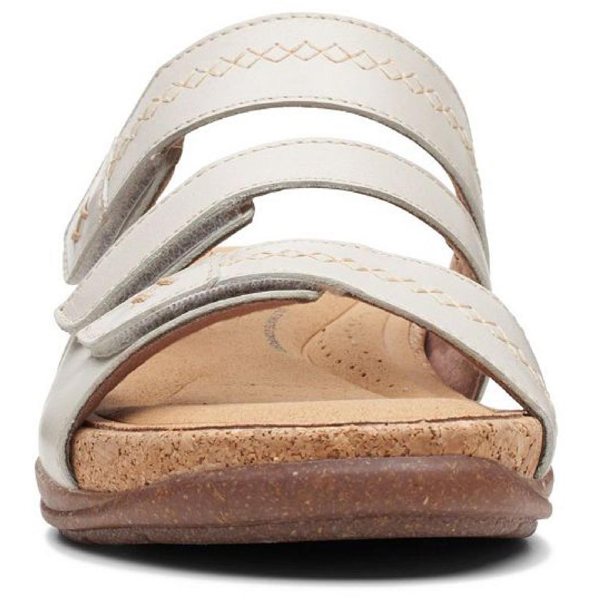 Roseville Bay Womens Leather Adjustable Slide Sandals