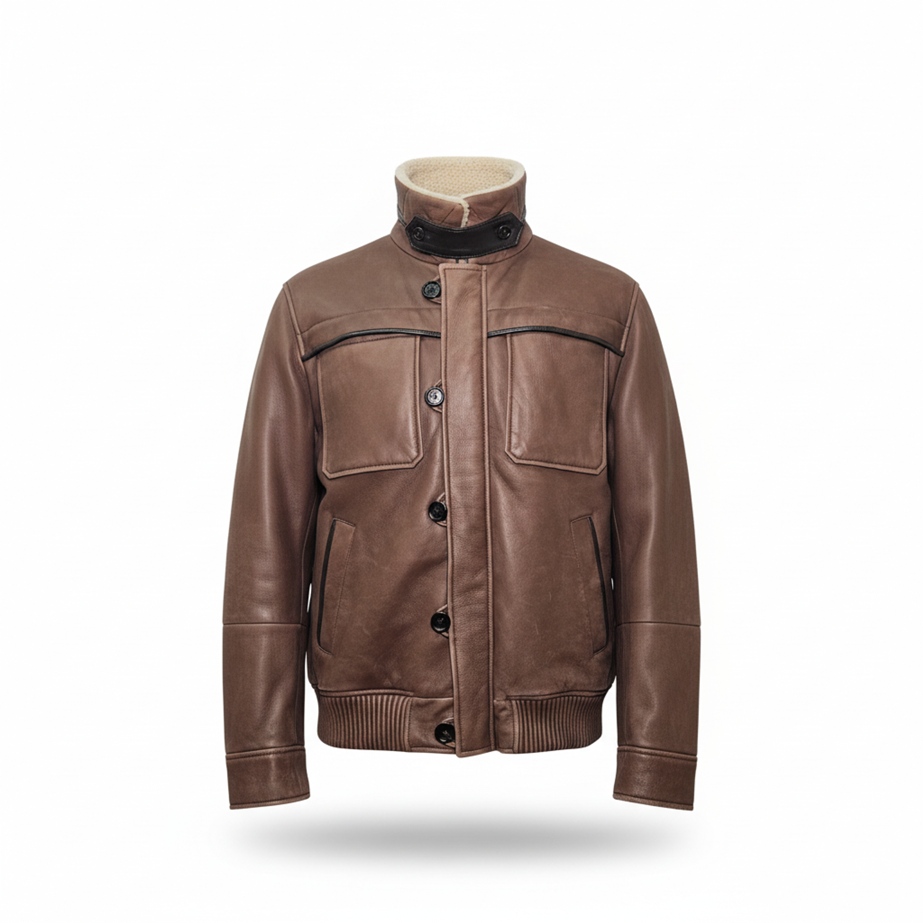 Brunello Cucinelli Leather Bomber Jacket