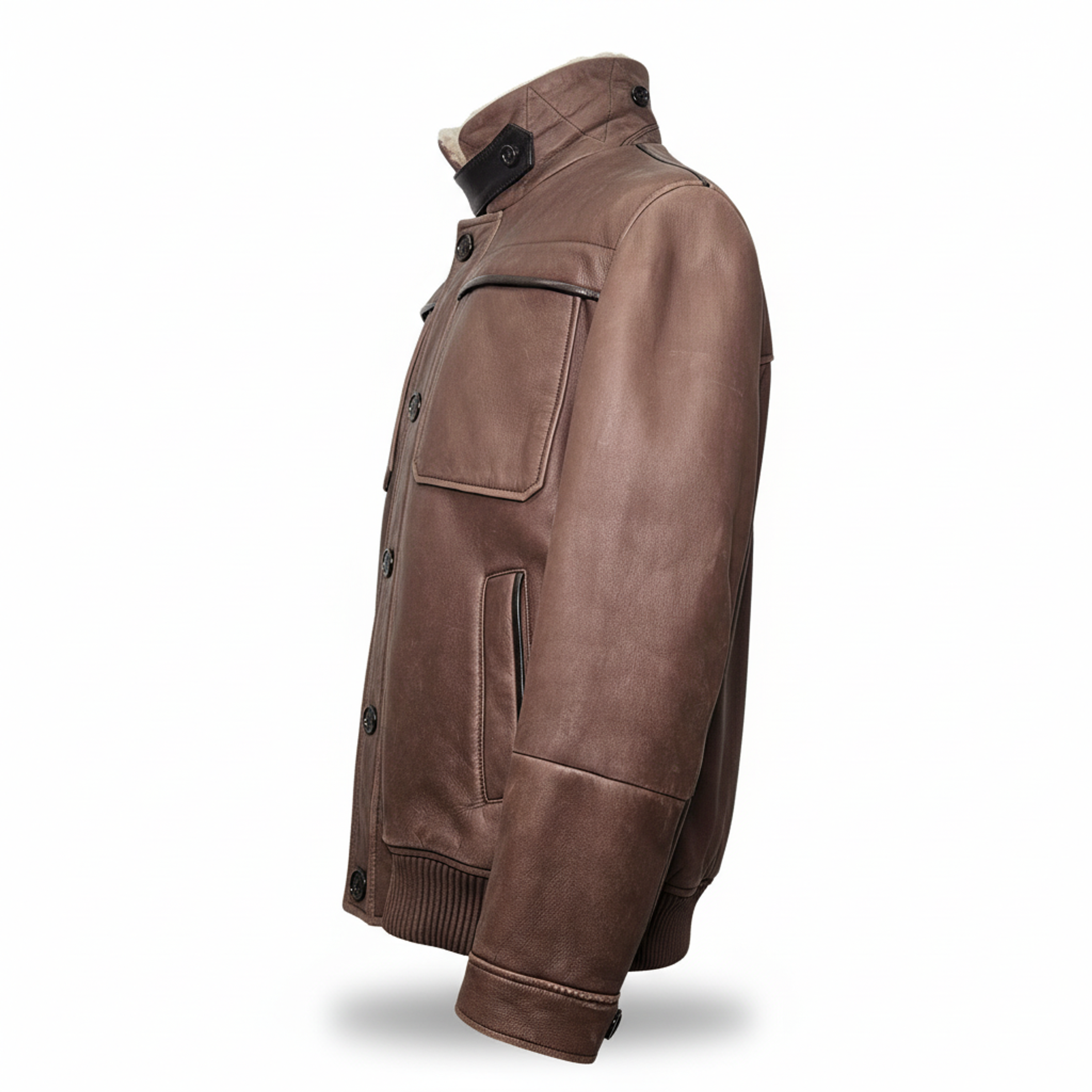 Brunello Cucinelli Leather Bomber Jacket