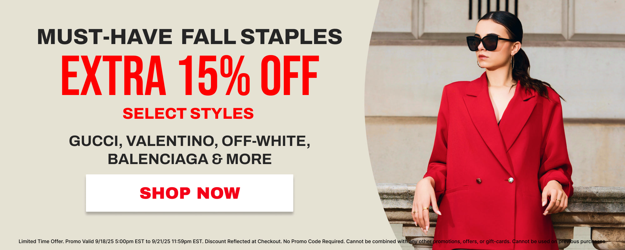 fall extra 15 percent off