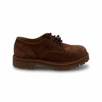 Brunello Cucinelli Suede Lace-Up Derby Shoes with Lug Sole