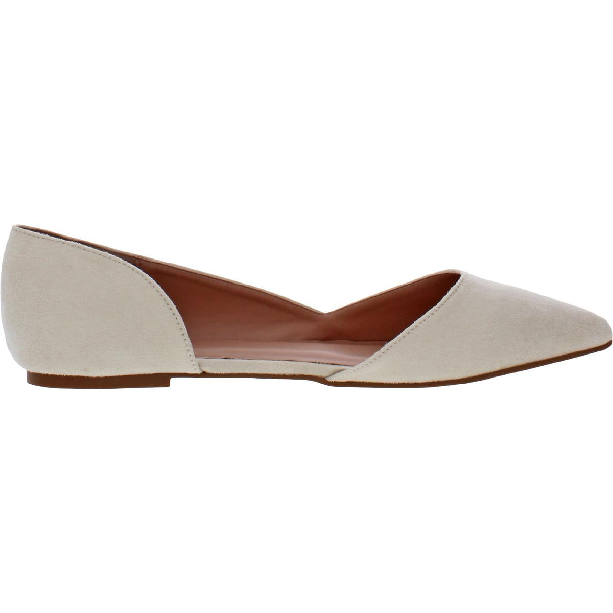 Ester Womens Faux Suede Slip On D'Orsay