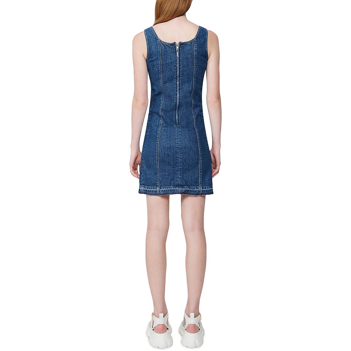 Suzette Womens Corset Seamed Sleeveless Midi Dress