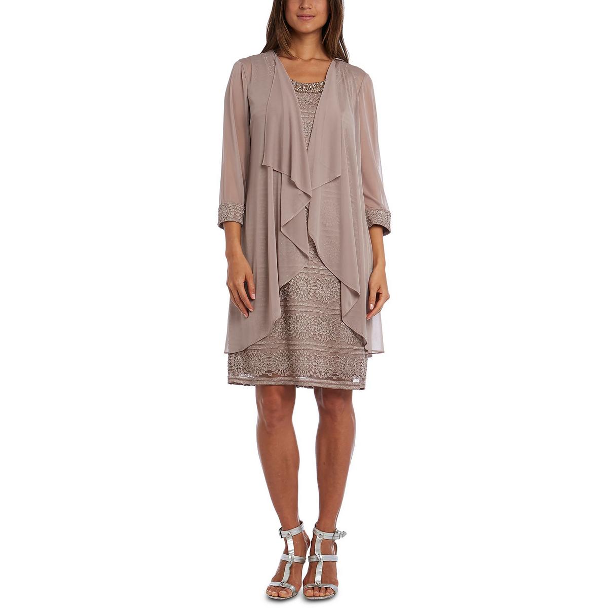 Womens Lace Jacket Two Piece Dress