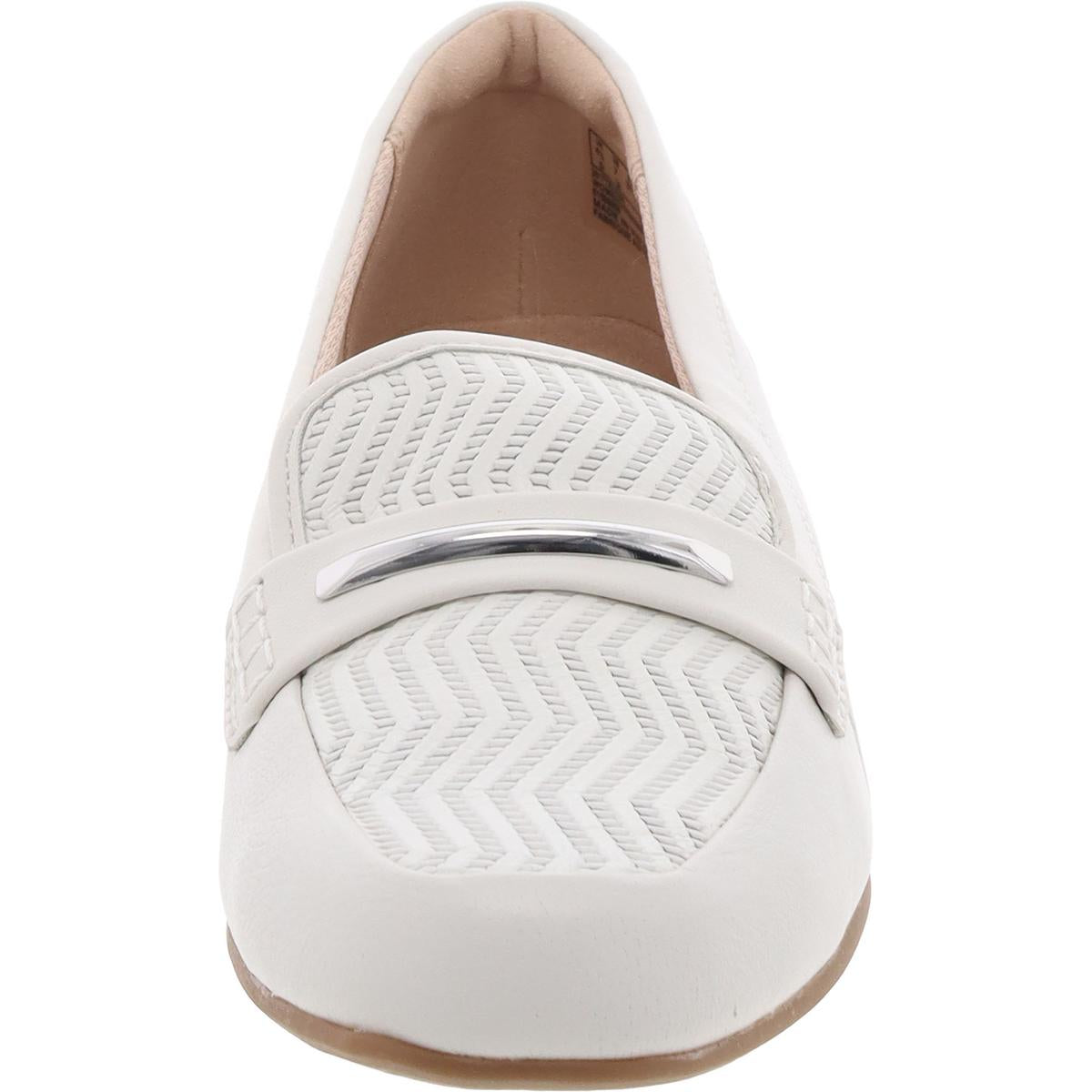 26177201 Womens Block Heel Faux Leather Loafers