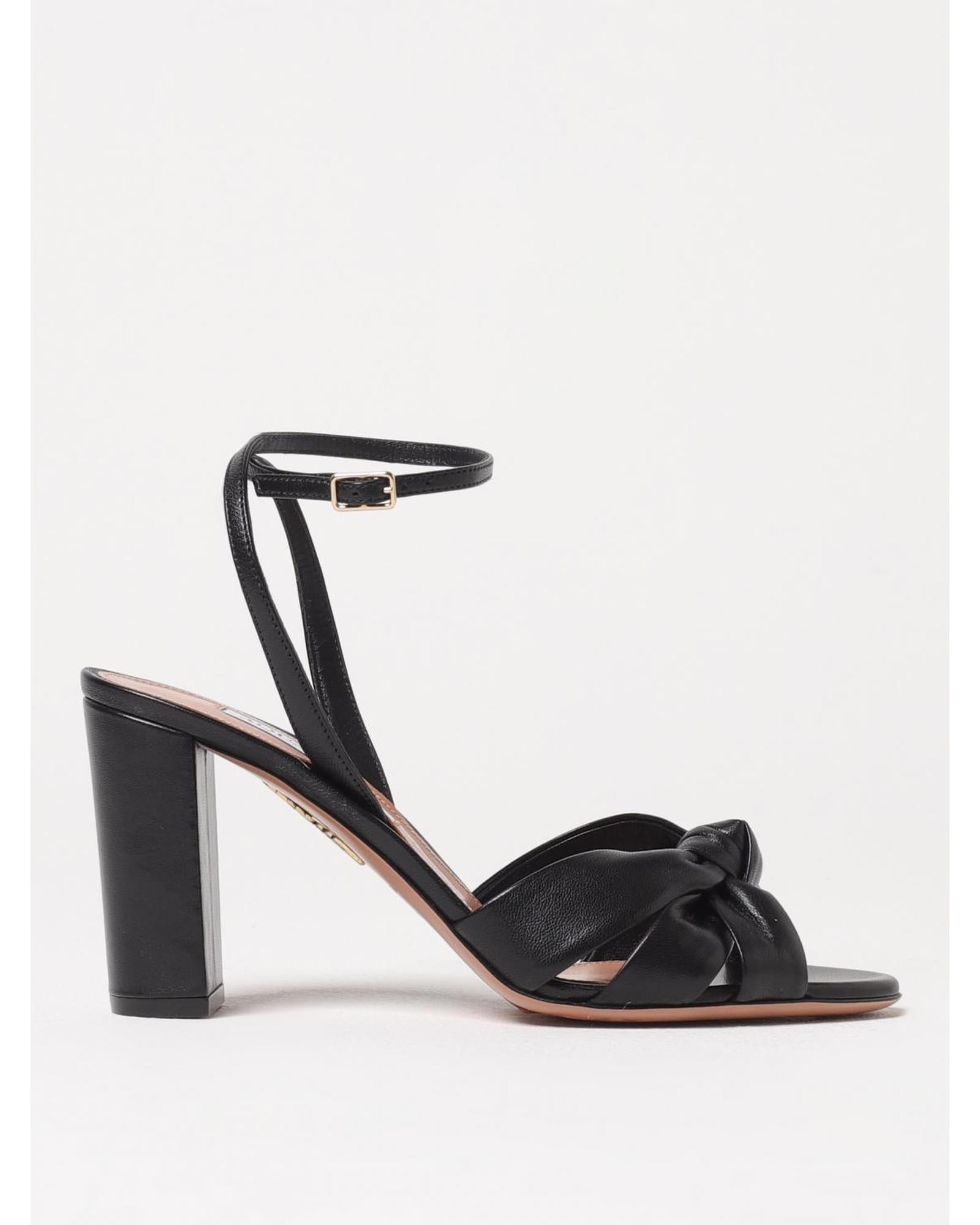 Aquazzura Knotted Twist Sandals Heels Women Black
