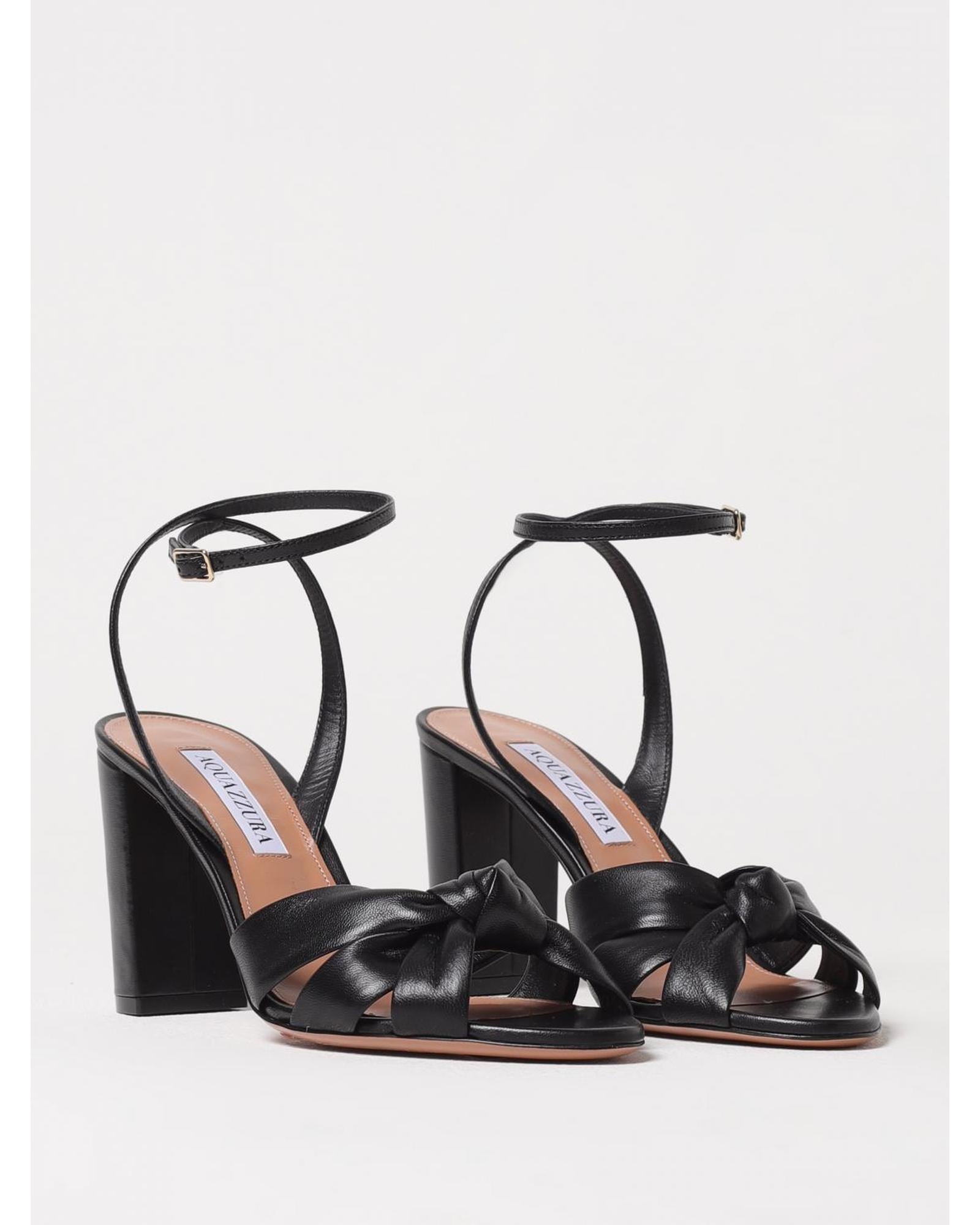 Aquazzura Knotted Twist Sandals Heels Women Black