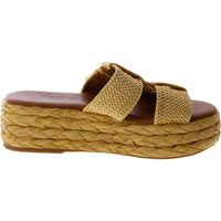 Izzy Womens Cushioned Footbed Woven Slide Sandals