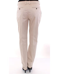 Dolce & Gabbana Pleated Trousers Beige Cotton Style