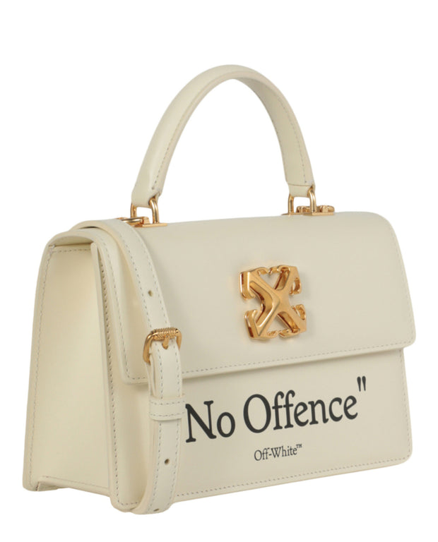 Off-White Womens Jitney 1.4 Top Handle Quote Bag