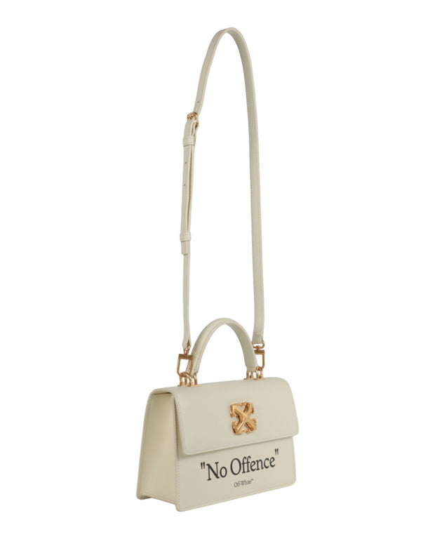Off-White Womens Jitney 1.4 Top Handle Quote Bag