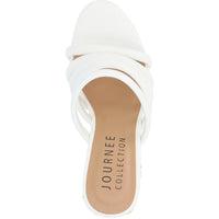 CYNTHIE Womens Comfort Insole Faux Leather Wedge Sandals