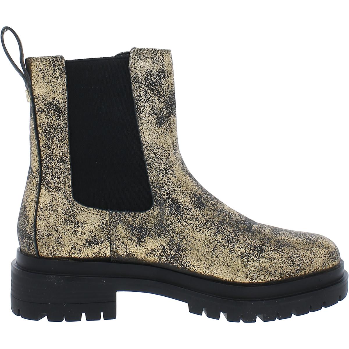 Corinne  Womens Lugged Sole Ankle Chelsea Boots