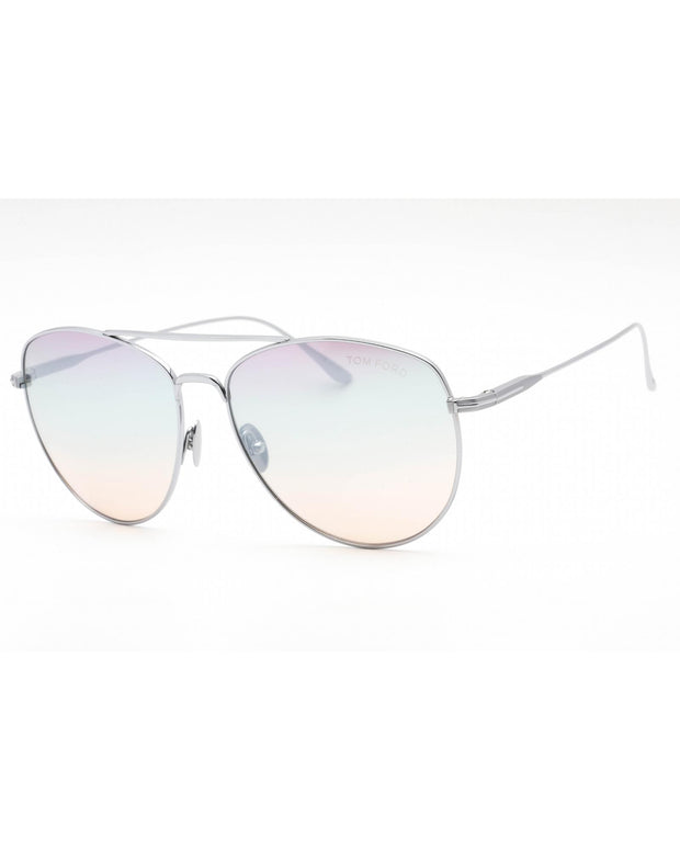 Tom Ford Mirrored Sunglasses in Shiny Palladium