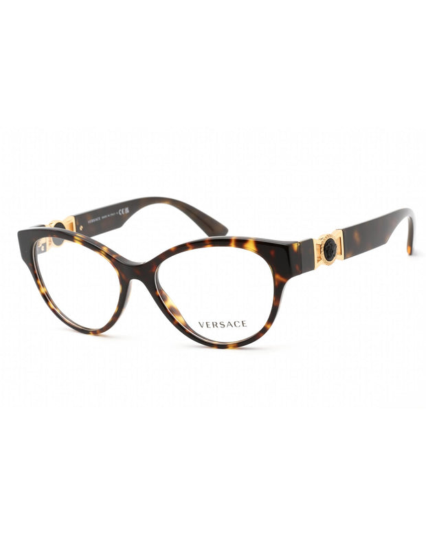 Versace Havana Clear Demo Lens Eyeglasses