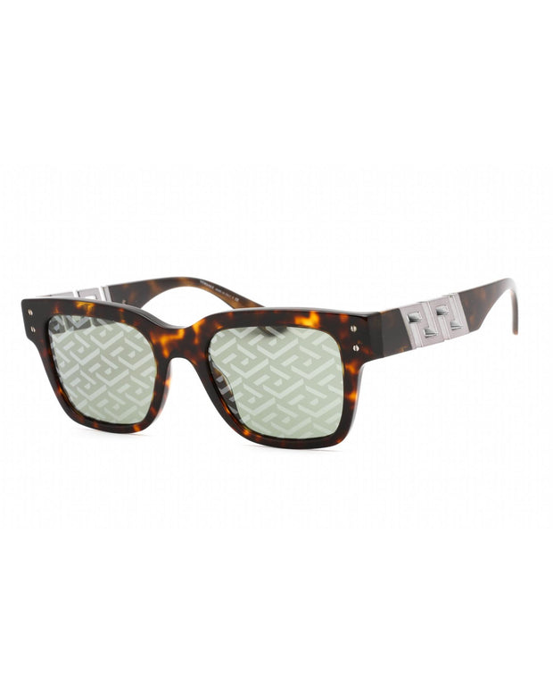 Versace Monogrammed Green Lens Sunglasses by