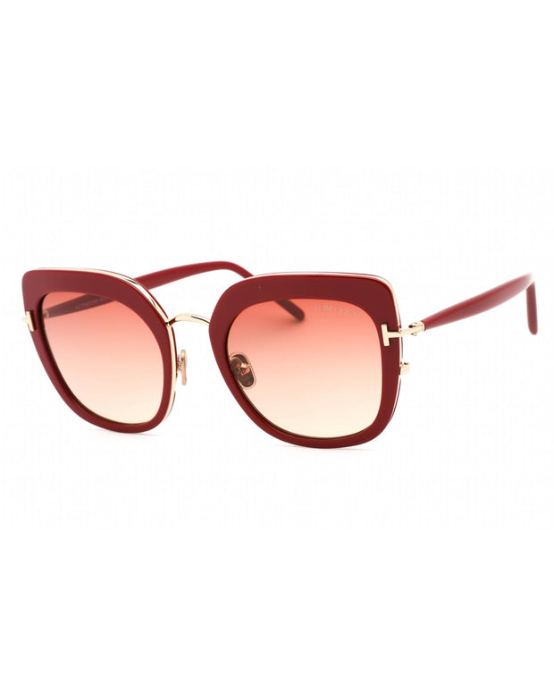 Tom Ford  FT0945 Sunglasses shiny red / gradient bordeaux