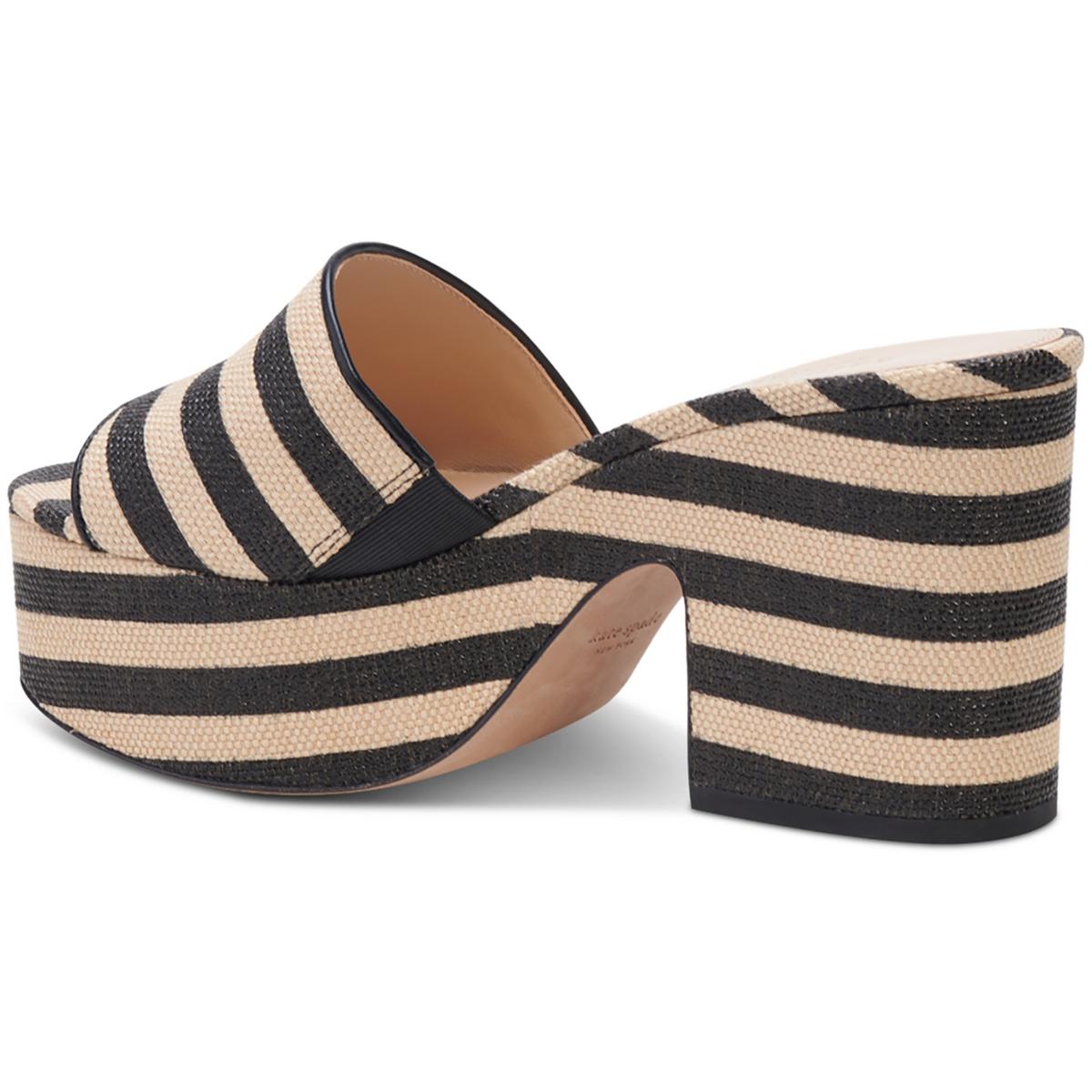 Ibiza Womens Printed Canvas Platform Sandals