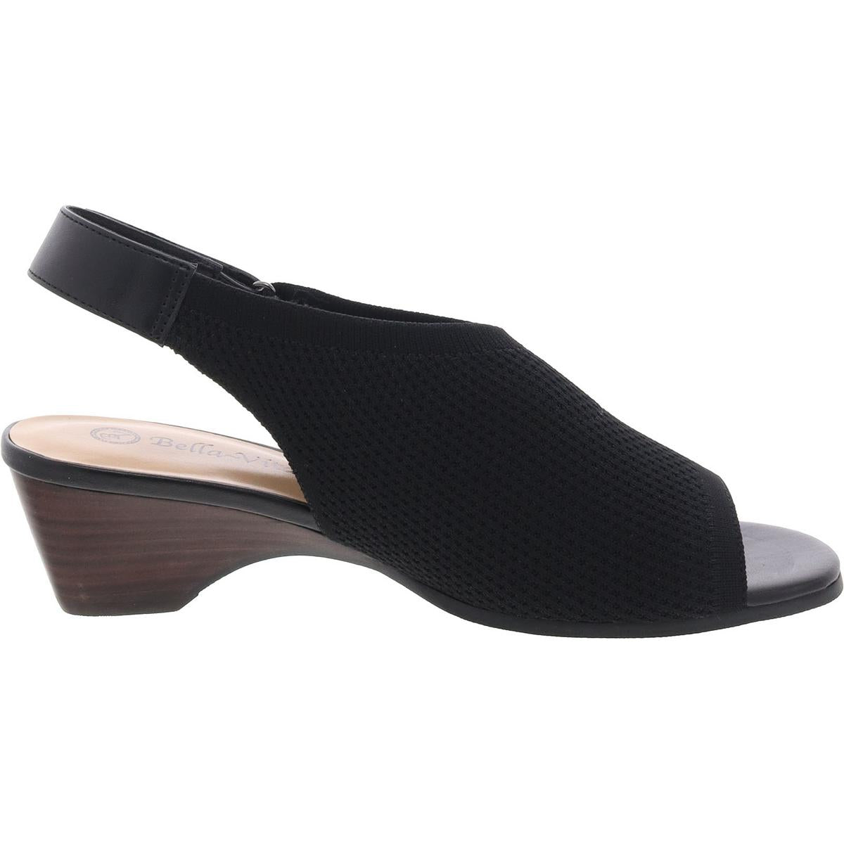 Marin Womens Adjustable Slingback Wedge Sandals