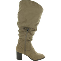Aneil Womens Faux Suede Knee-High Boots