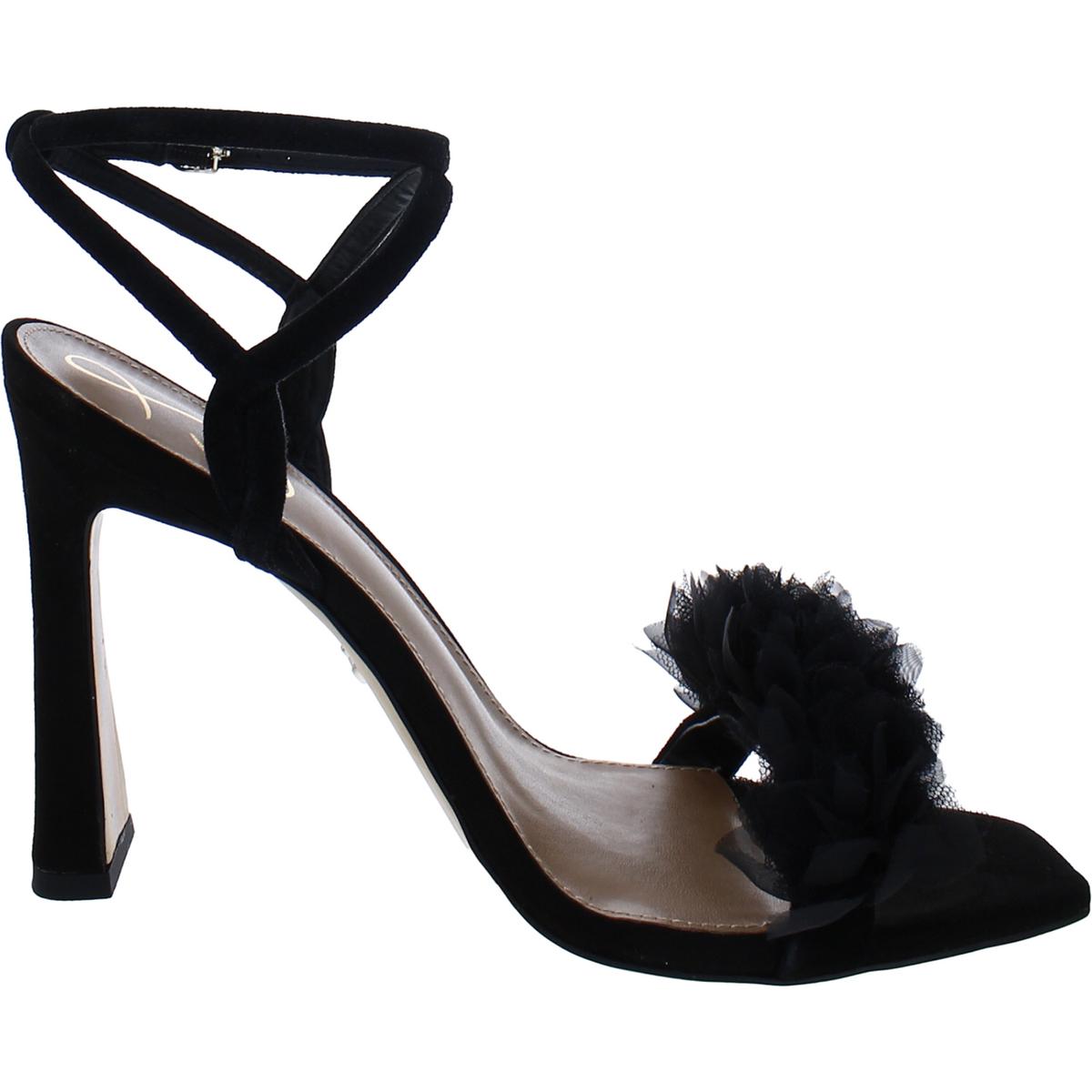 Leilani Womens Buckle Square Toe Heels