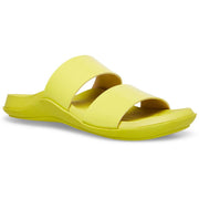 Libraa Womens Faux Leather Slip On Footbed Sandals