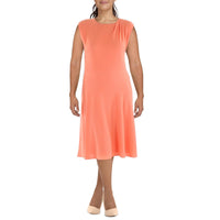 Womens Office Career Midi Dress Portside Coral