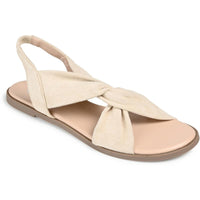 Deleece Womens Laceless Man Made Slingback Sandals Ivory