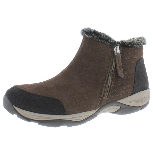 Elinot Womens Suede Slip On Ankle Boots