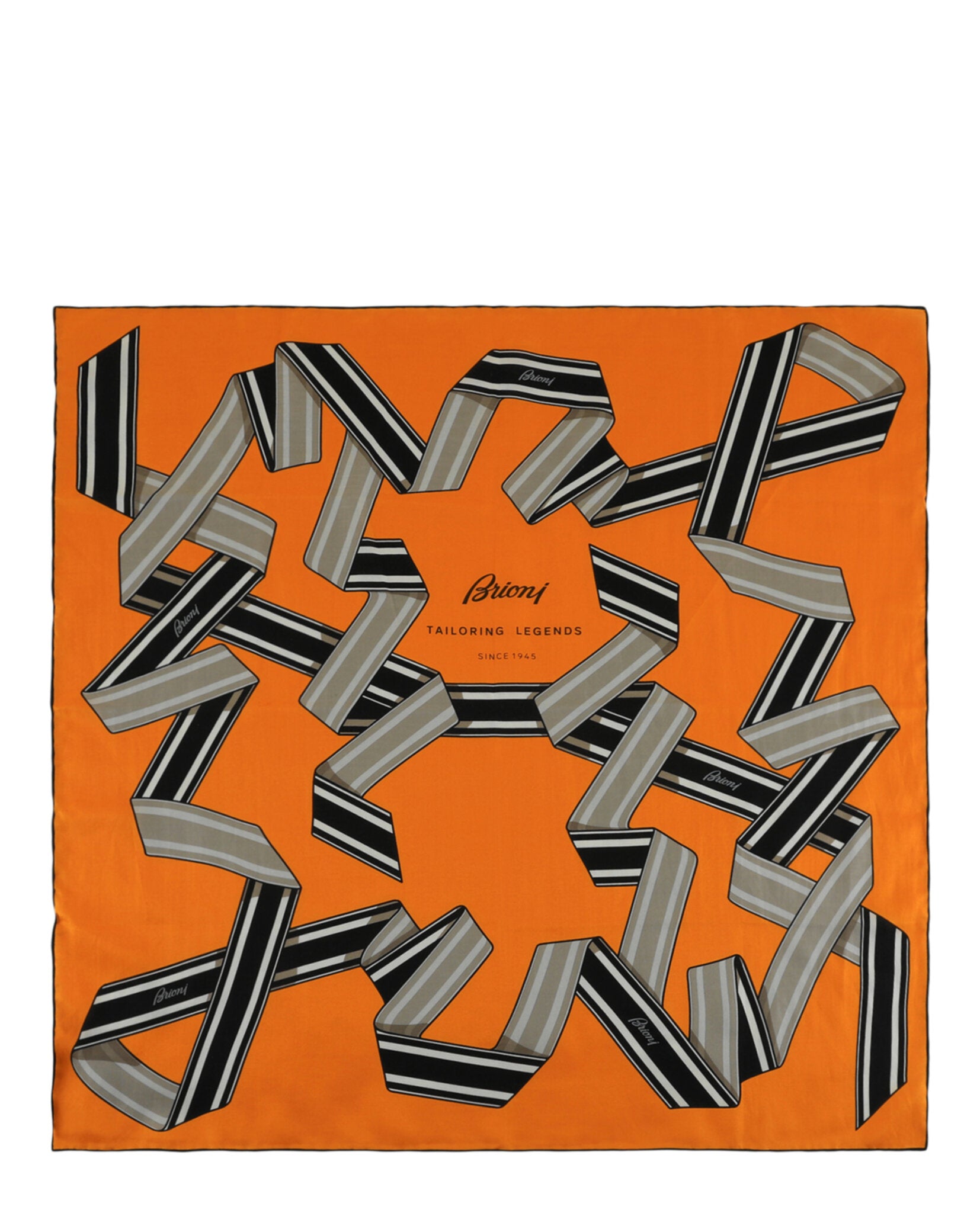 Brioni Mens Ribbon Print Scarf