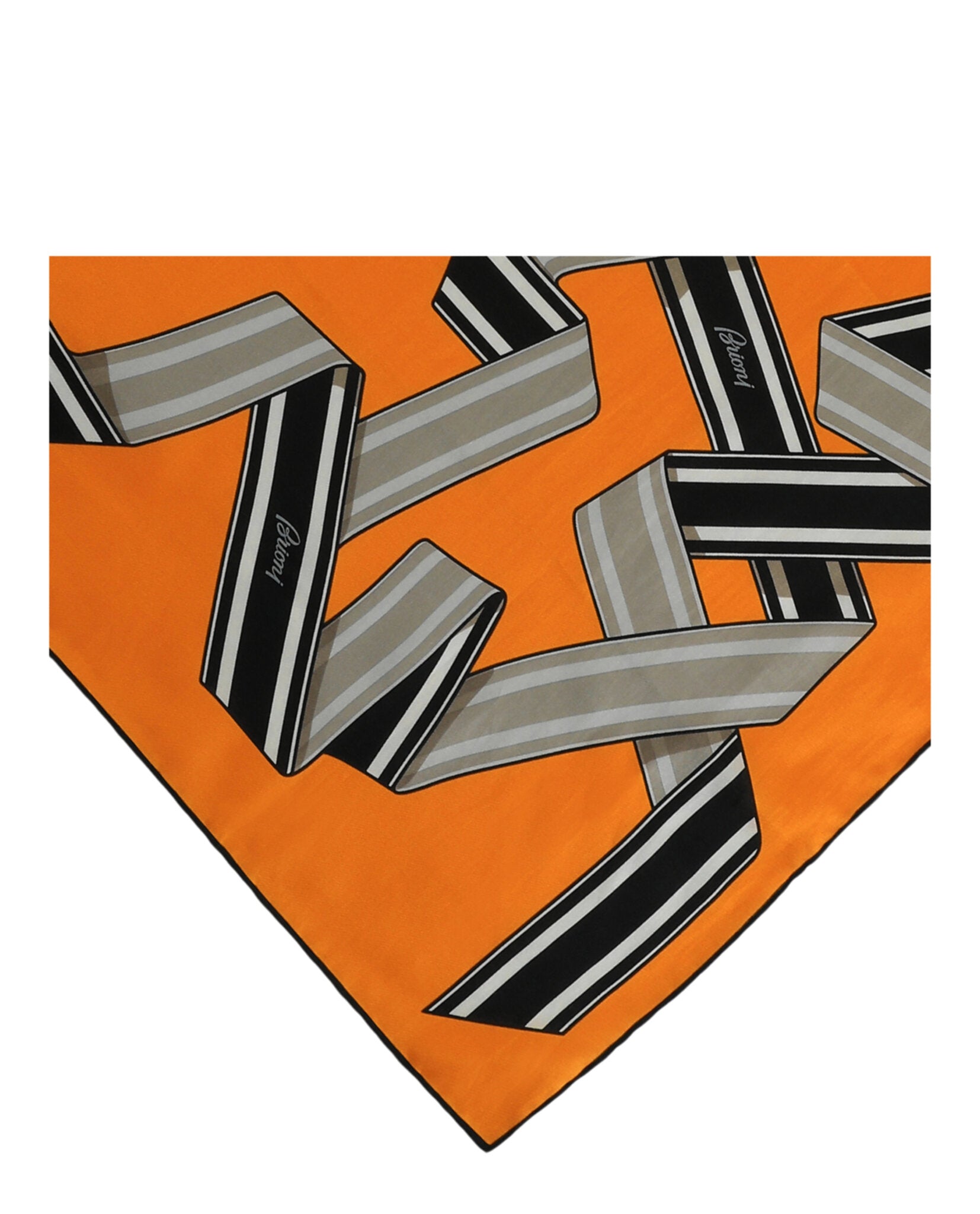 Brioni Mens Ribbon Print Scarf