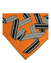 Brioni Mens Ribbon Print Scarf